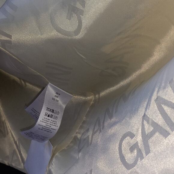 GANNI Oversized Gray Single Breasted Wool Blend Blazer Size Small - Picture 7 of 7